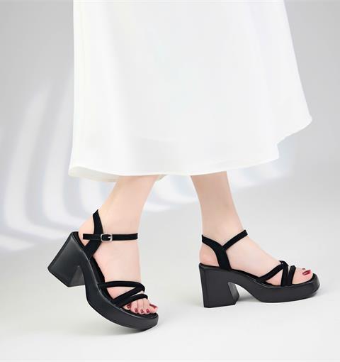 Giày Cao Gót Nữ MWC G082 - Sandal Nữ Quai Da Mềm Siêu Bền Đẹp, Sandal Đế Đúc Nguyên Khối Cao 8cm Trẻ Trung, Thanh Lịch, Thời Trang.