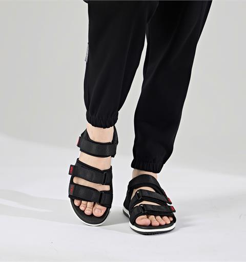 Giày Sandal Nam MWC 7047 - Sandal Nam 3 Quai Ngang Phối Lót Dán Thời Trang, Kiểu Dáng Streetwear Cá Tính Trẻ Trung, Năng Động.