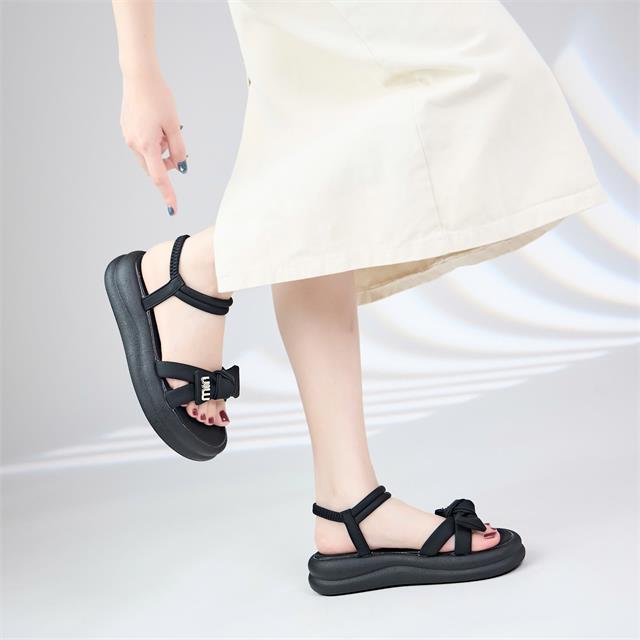 Giày Sandal Nữ MWC S122 - Sandal Nữ Phối Nơ Xinh Xắn Đi Học, Đi Chơi Siêu Bền Đẹp, Sandal Nữ Đế Đúc Nguyên Khối Thanh Lịch, Thời Trang.