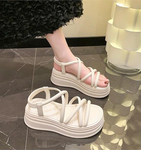 Giày sandal Nữ MWC E152 - Sandal Nữ Quai Da Mảnh Cách Điệu, Sandal Đế PU Siêu Nhẹ Tôn Chân Cao 7cm Thanh Lịch, Thời Trang.