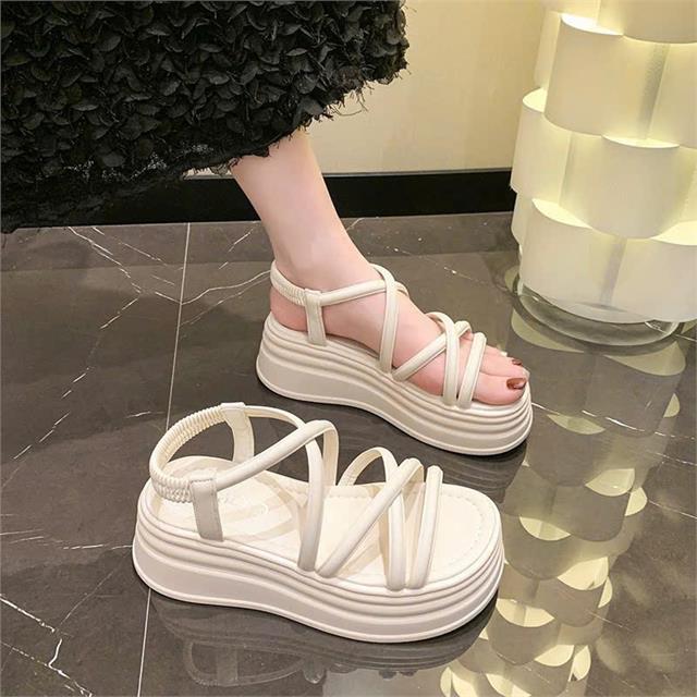 Giày sandal Nữ MWC E152 - Sandal Nữ Quai Da Mảnh Cách Điệu, Sandal Đế PU Siêu Nhẹ Tôn Chân Cao 7cm Thanh Lịch, Thời Trang.