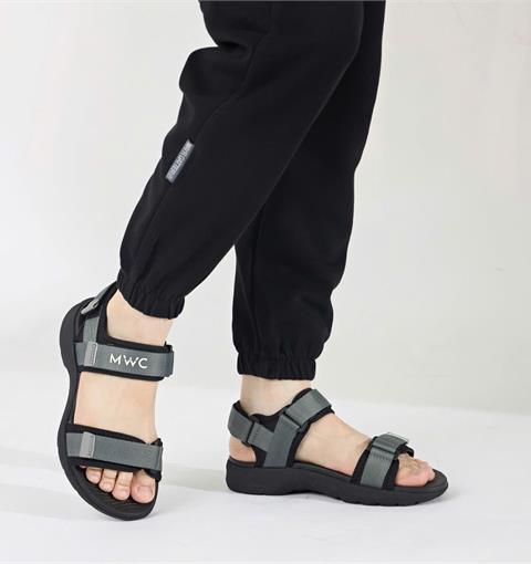 Giày Sandal Nam MWC 7092 - Sandal Nam 2 Quai Ngang Phối Lót Dán Thanh Lịch Đi Học, Đi Làm, Sandal Nam Kiểu Dáng Streetwear Năng Động, Trẻ Trung.