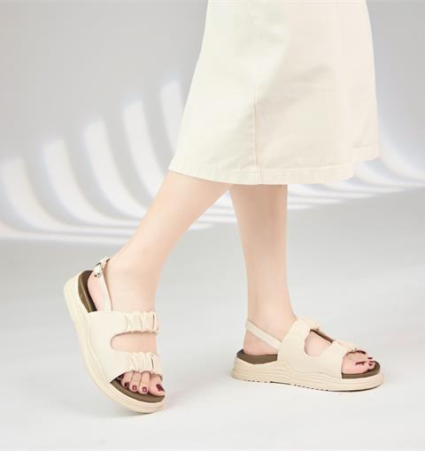 Giày Sandal Nữ MWC E160 - Sandal Nữ 2 Quai Nhún Cách Điệu, Sandal Nữ Siêu Bền Đẹp, Thời Trang.