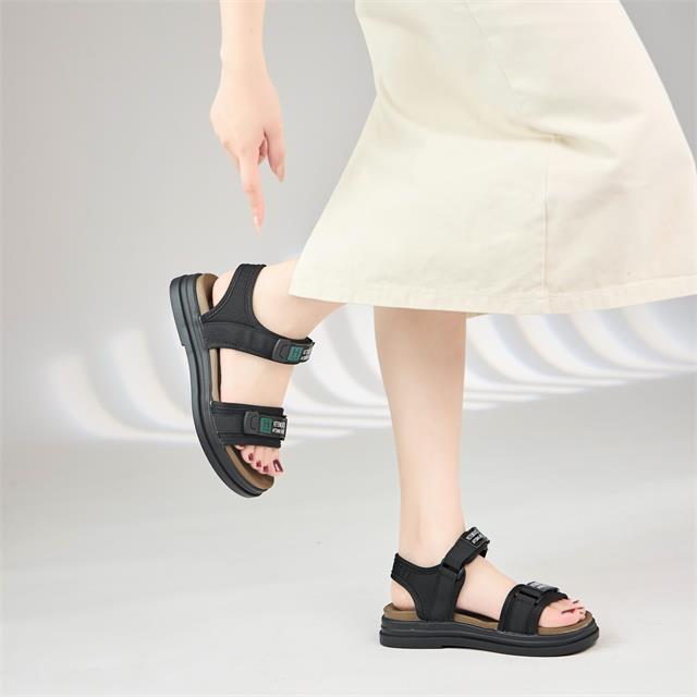 Giày Sandal Nữ MWC E159 - Giày Sandal Nữ 2 Quai Ngang Dán Lót Cài Siêu Bền Đẹp, Sandal Nữ Đế Bánh Mì Hack Dáng Hotrend Thời Trang.