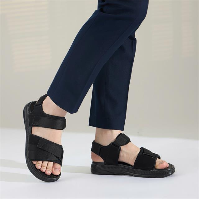 Giày Sandal Nam MWC 7096 - Sandal Nam 2 Quai Ngang Phối Lót Dán Thanh Lịch Đi Học, Đi Làm Siêu Bền Đẹp, Sandal Nam Kiểu Dáng Streetwear Năng Động Trẻ Trung, Thời Trang.