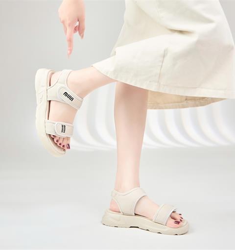 Giày Sandal Nữ MWC E162 - Sandal Nữ 2 Quai Ngang Phối Lót Dán Thanh Lịch, Sandal Nữ Đế Đúc Siêu Bền Đẹp, Thời Trang.