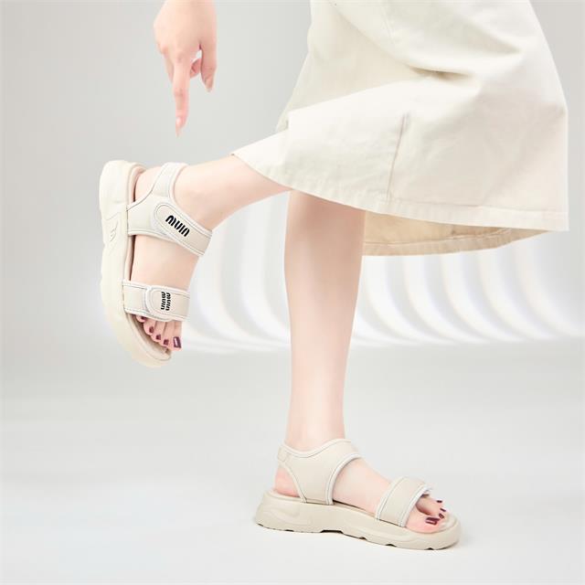 Giày Sandal Nữ MWC E162 - Sandal Nữ 2 Quai Ngang Phối Lót Dán Thanh Lịch, Sandal Nữ Đế Đúc Siêu Bền Đẹp, Thời Trang.
