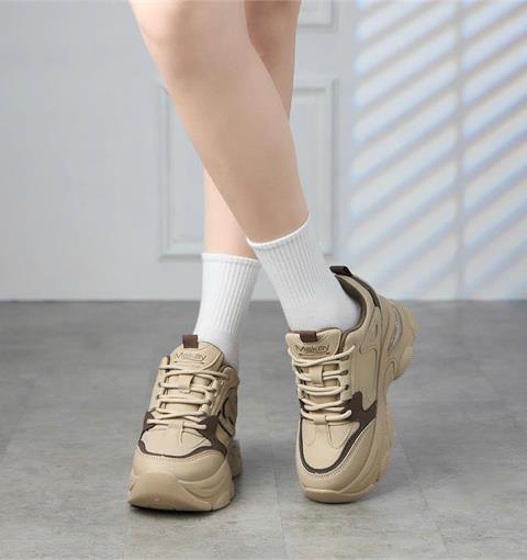 Giày Thể Thao Nữ MWC A163 - Giày Thể Thao Nữ Cao 6cm Phối Màu Siêu Cute, Kiểu Dáng Sneaker Năng Động, Thời Trang.