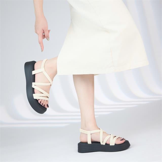 Giày Sandal Nữ MWC 2489 - Sandal Quai Mảnh Ngang Chéo Cách Điệu, Sandal Đế Bánh Mì Thanh Lịch, Thời Trang.