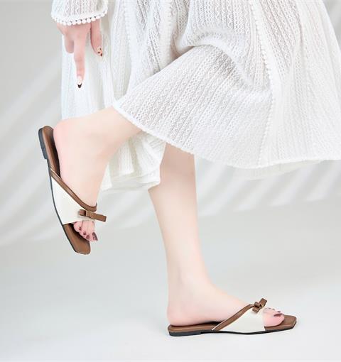 Dép Nữ MWC 8307 - Dép Nữ Quai Ngang Đính Nơ Tiểu Thư Xinh Xắn, Dép Nữ Đế Bệt Thanh Lịch, Thời Trang.