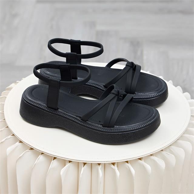 Giày Sandal Nữ MWC E174 - Sandal Đế Suồng 5cm Siêu Hack Dáng, Quai Dây Mảnh Thắt Nút Tinh Tế, Thanh Lịch.