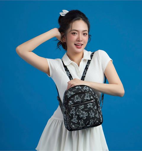 BALO MWC 1293 - Balo Mini Unisex Họa Tiết Gấu Trẻ Trung, Năng Động, Xu Hướng Mới Cho Phong Cách Trẻ Hiện Đại.