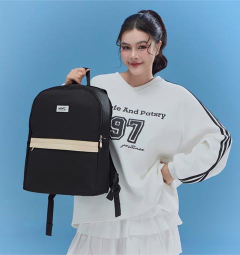 BALO MWC 1267 - Balo Unisex Phối Màu Đen, Be Thanh Lịch, Vừa Thời Trang Vừa Tiện Dụng Đựng Mọi Thứ Bạn Cần.