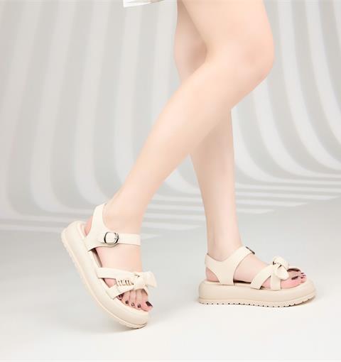 Giày Sandal Nữ MWC E161 - Sandal Đế Đúc Nữ Quai Da Phối Nơ Duyên Dáng Thanh Lịch Đi Học, Đi Chơi Siêu Bền Đẹp.