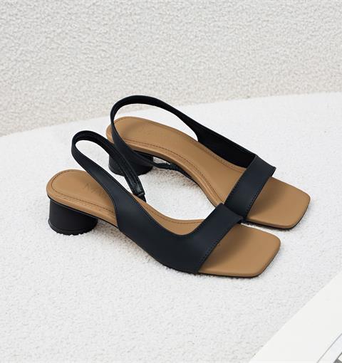 Giày Cao Gót MWC G226 - Giày Sandal Gót Trụ Tròn 5cm Hở Mũi, Quai Hậu Slingback Thanh Lịch, Nữ Tính, Hiện Đại.