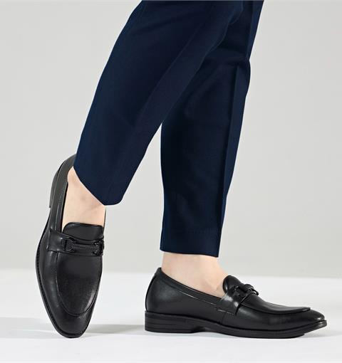 Giày Mọi Nam 6704 - Giày Slip-On Nam Cổ Điển, Mũi Bo Tròn Nhẹ Lịch Lãm Phối Khóa Kim Loại Cao Cấp, Sang Trọng.