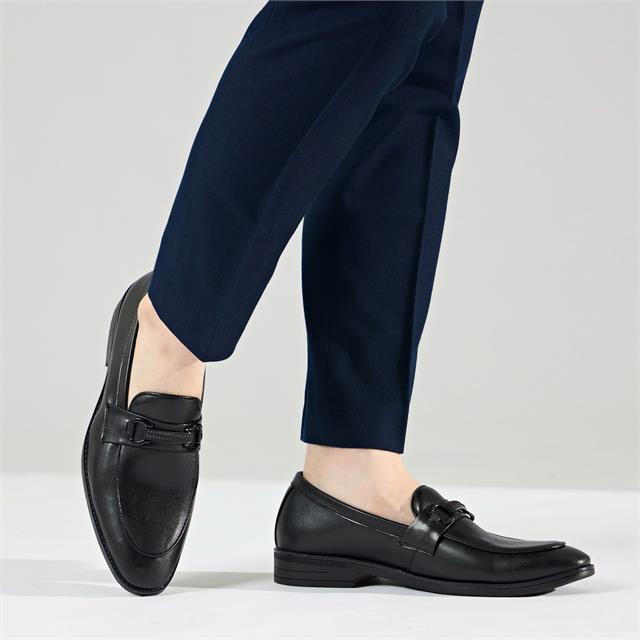 Giày Mọi Nam 6704 - Giày Slip-On Nam Cổ Điển, Mũi Bo Tròn Nhẹ Lịch Lãm Phối Khóa Kim Loại Cao Cấp, Sang Trọng.