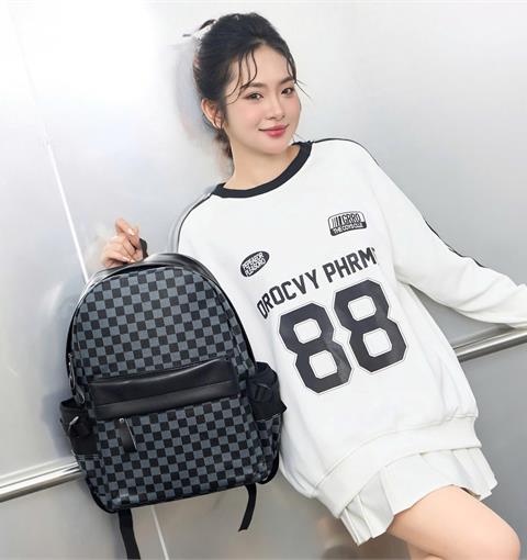 BALO MWC 1285 - Balo Caro Đi Học, Đi Làm Đậm Chất Streetwear Cá Tính, Chất Ngầu Mỗi Bước Chân.