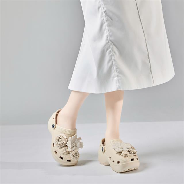 Dép Nữ MWC 8609 - Dép Sandal Clog Nữ Phối Nhiều Hoa 3D Lớn Nhỏ Cực Kỳ Nổi Bật, Nữ Tính, Ngọt Ngào.
