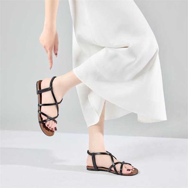 Sandal Nữ MWC E189 - Sandal Nữ Da PU Cao Cấp, Quai Mảnh Mềm, Mịn Đan Chéo Tinh Tế, Lên Đồ Siêu Xinh.
