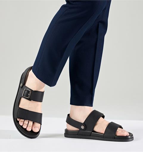  Giày Sandal Nam MWC 7103 - Sandal Nam Quai Ngang Bản To Phối Quai Hậu Có Khóa Gài Thanh Lịch, Thoải Mái, Nam Tính.