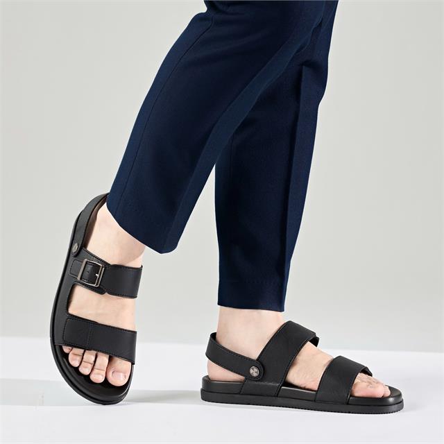  Giày Sandal Nam MWC 7103 - Sandal Nam Quai Ngang Bản To Phối Quai Hậu Có Khóa Gài Thanh Lịch, Thoải Mái, Nam Tính.