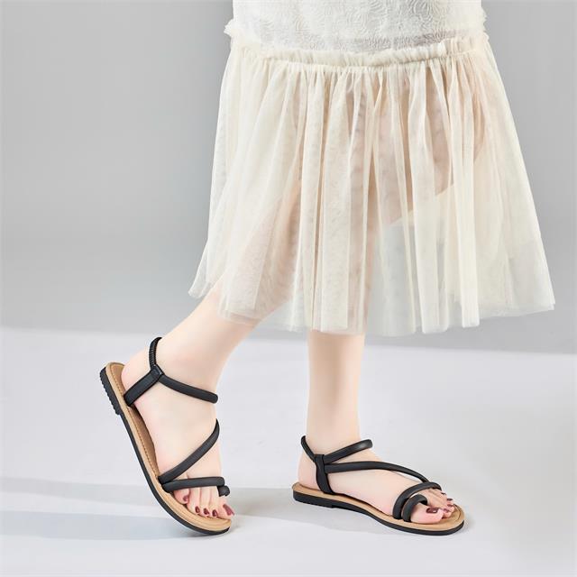 Giày Sandal Nữ MWC E182 - Sandal Đế Bệt Xỏ Ngón Phối Quai Mảnh ChéoThời Trang Nữ, Đi Học, Đi Chơi, Năng Động, Trẻ Trung.