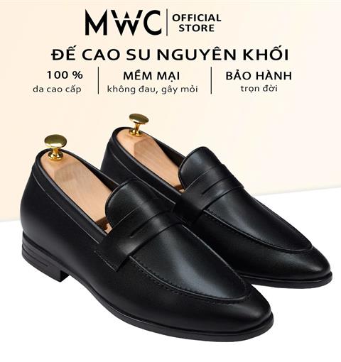 Giày Mọi Nam 6722 - Giày Tây Nam Đế Độn 7cm Hack Chiều Cao Tinh Tế, Mũi Bo Tròn Thanh Lịch, Sang Trọng.
