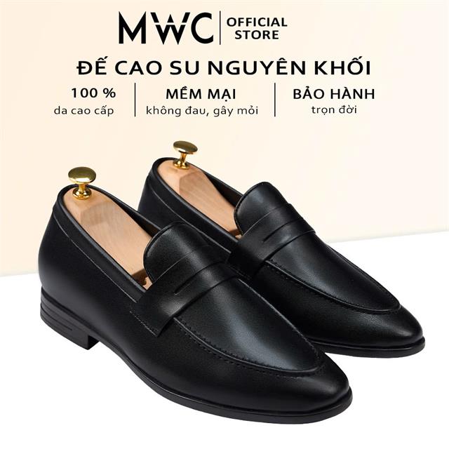 Giày Mọi Nam 6722 - Giày Tây Nam Đế Độn 7cm Hack Chiều Cao Tinh Tế, Mũi Bo Tròn Thanh Lịch, Sang Trọng.