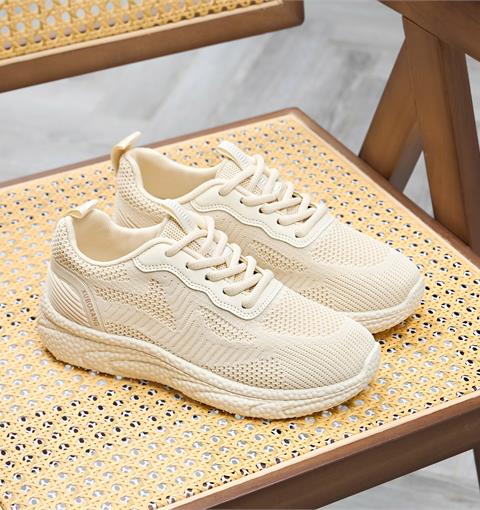 Giày Thể Thao Nữ MWC A291 - Giày Thể Thể Sneaker Nữ Cổ Thấp Hoạ Tiết Lưới Nhỏ Thoáng Khí, Êm Nhẹ, Thời Trang.