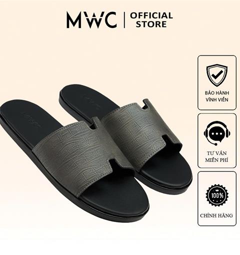 Dép Nam MWC 9213 - Dép Unisex Nam Da Vân Sọc Cao Cấp, Sang Trọng, Nam Tính, Khẳng Định Phong Cách Riêng.