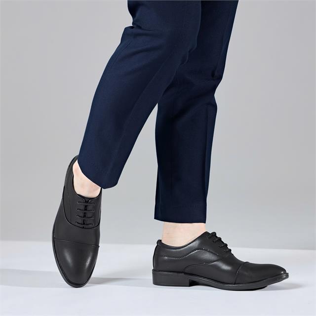 Giày Mọi Nam 6717 - Giày Oxford Mũi Bo Tròn Buộc Dây Giả Với Các Đường May Tinh Tế, Công Sở Lịch Lãm, sang Trọng.