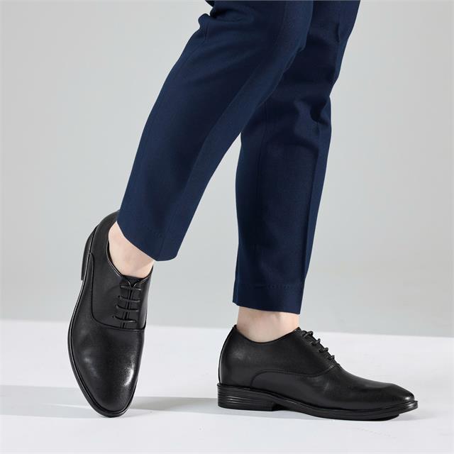 Giày Mọi Nam 6725 - Giày Tây Nam Buộc Dây Cổ Điển, Đế Độn 7cm, Form Mũi Tròn Tinh Gọn, Lịch Lãm, Sang Trọng.