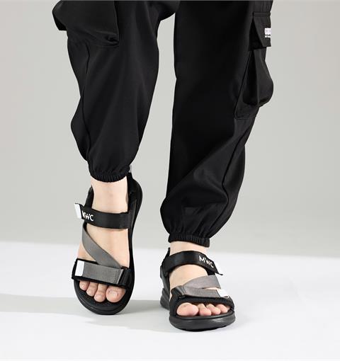 Giày Sandal Nam MWC 7081 - Sandal Nam Quai Ngang Chéo Phối Lót Dán Thời Trang, Sandal Nam Công Sở Năng Động, Trẻ Trung.