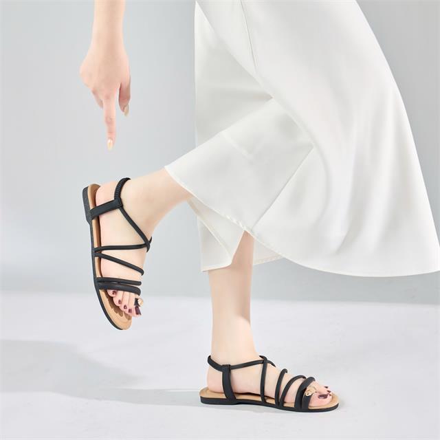 Giày Sandal Nữ MWC E183 - Sandal Đế Bệt Nữ, Quai Mảnh Phối Khuyên Xỏ Ngón Kim Loại Xinh Xắn, Nữ Tính, Thời Trang.