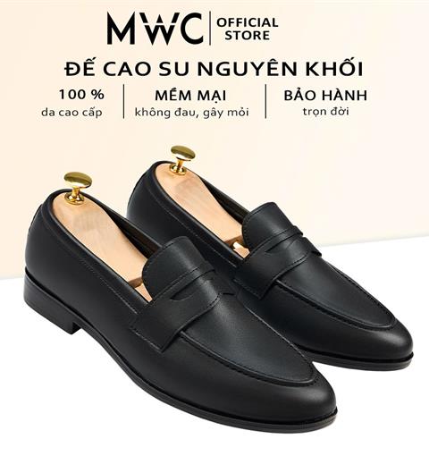 Giày Tây Nam MWC 6741 - Giày Mọi Nam Cao Cấp, Giày Da Slip On Công Sở Lịch Lãm, Thời Trang, Chuẩn Men.