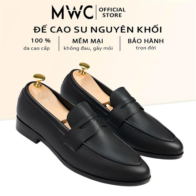 Giày Tây Nam MWC 6741 - Giày Mọi Nam Cao Cấp, Giày Da Slip On Công Sở Lịch Lãm, Thời Trang, Chuẩn Men.