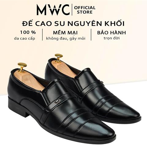 Giày Mọi Nam MWC 6749 - Giày Tây Nam Da Cao Cấp, Mũi Nhọn Tinh Tế, Form Ôm Gọn, Chuẩn Quý Ông Hiện Đại.