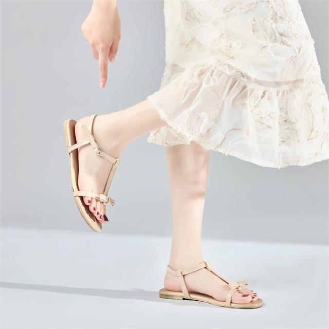 Sandal Nữ MWC E202 - Sandal Đế Bệt Nữ Quai Mảnh Phối Quai Nơ Thanh Lịch Đi Học, Đi Chơi, Đi Biển Năng Động, Trẻ Trung.