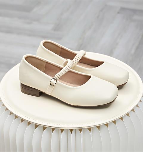  Giày Cao Gót MWC G286 - Giày Búp Bê Mũi Vuông Phối Quai Mảnh Khoá Cài Thanh Lịch Đi Làm, Đi Chơi, Nữ Tính, Thời Trang.