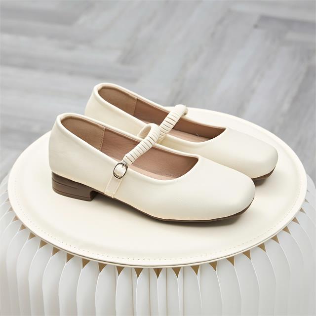  Giày Cao Gót MWC G286 - Giày Búp Bê Mũi Vuông Phối Quai Mảnh Khoá Cài Thanh Lịch Đi Làm, Đi Chơi, Nữ Tính, Thời Trang.