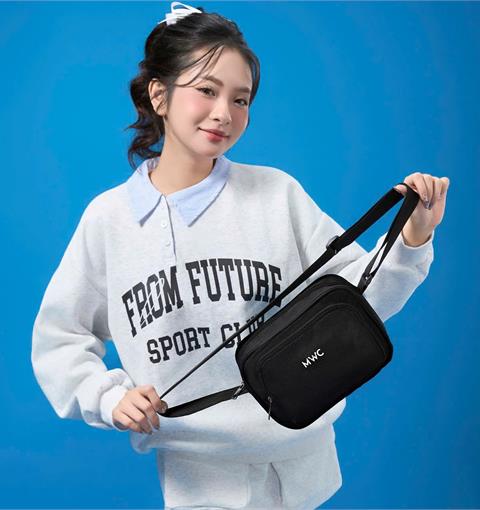 Balô Túi Đeo Chéo MWC 0849 - Túi Đeo Chéo Unisex Hình Chữ Nhật, Bo Tròn, Mềm Mại, Thời Trang.
