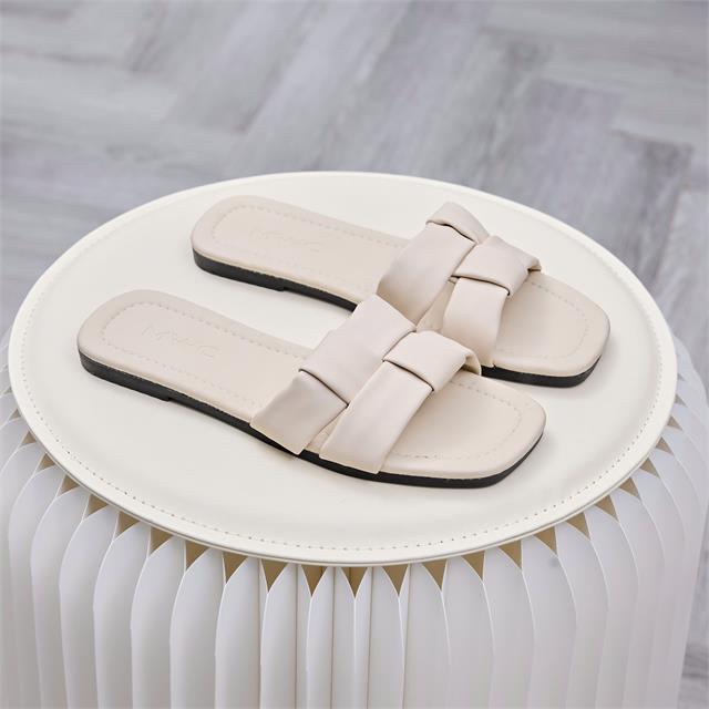 Dép Nữ MWC 8619 - Dép Nữ Đế Bệt Thu Xuân, Quai Bản Đan Chéo Mềm Mại, Nữ Tính, Thanh Lịch, Thời Trang.