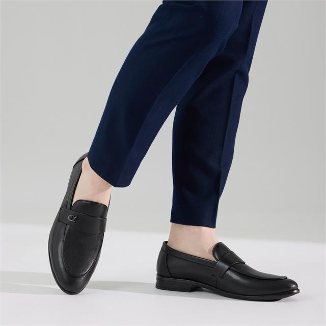 Giày Mọi Nam MWC 6726 - Giày Tây Nam Kiểu Monk Strap, Mũi Nhọn Phối Quai Da Có Khoá Kim Loại Tinh Tế, Sang Trọng.