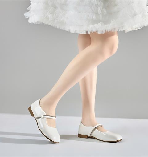 Giày Búp Bê Nữ MWC 2364 - Búp Bê Nữ Mũi Vuông Cổ Điển Phối Quai Cài Ngang Đính Đá Xinh Xắn, Thanh Lịch, Thời trang.