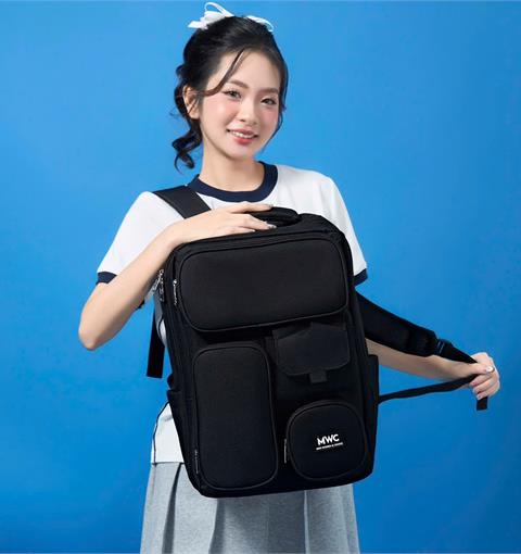 BALO MWC 1173 - Balo Unisex Thời Trang Chống Sốc, Chống Nước, Nhiều Ngăn Siêu Tiện Lợi Dùng Đựng Laptop, Mang Đi Học, Đi Chơi