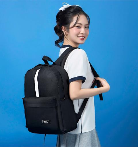 BALO MWC 1277 - Balo Unisex Họa Tiết Đường Kẻ Sinh Động,Thời Trang Nhiều Ngăn Tiện Lợi, Mang Đi Mọi Nơi.