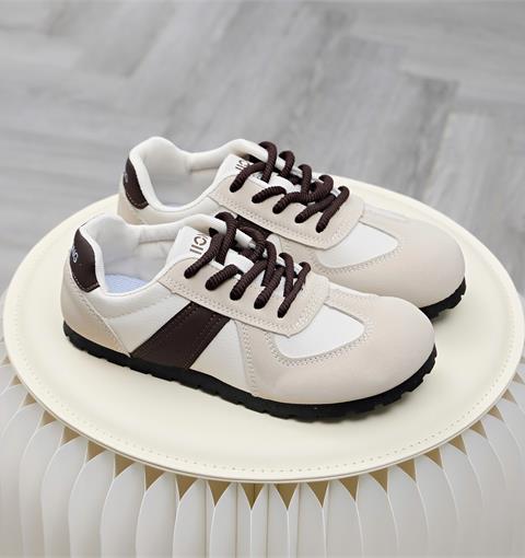 Giày Thể Thao Nữ MWC A387 - Giày Sneaker Nữ Cổ Thấp, Da PU Mịn Phối Da Lộn, Nhẹ Nhàng, Nữ Tính, Thời Trang.