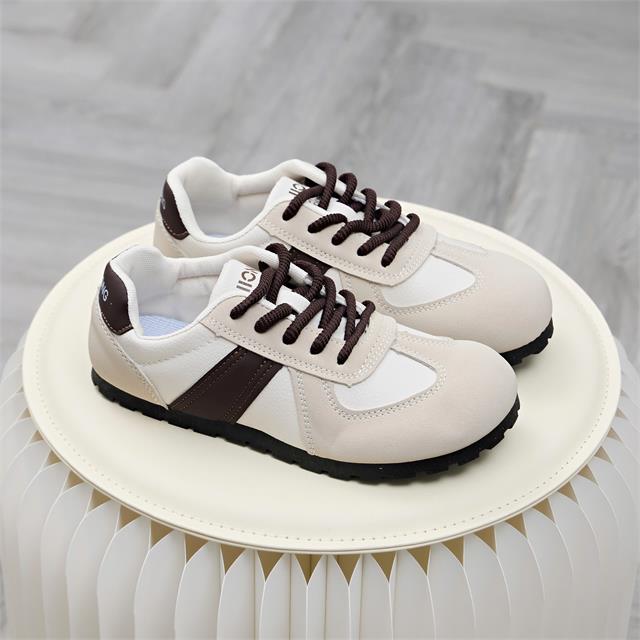 Giày Thể Thao Nữ MWC A387 - Giày Sneaker Nữ Cổ Thấp, Da PU Mịn Phối Da Lộn, Nhẹ Nhàng, Nữ Tính, Thời Trang.