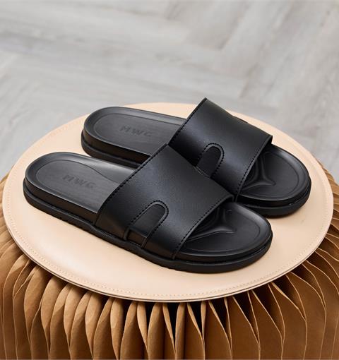 Dép Nam MWC 9233 - Dép Nam Da PU Bản Bản To Đi Học, Đi Chơi, Đi Làm Siêu Êm Nhẹ, Thời Trang.